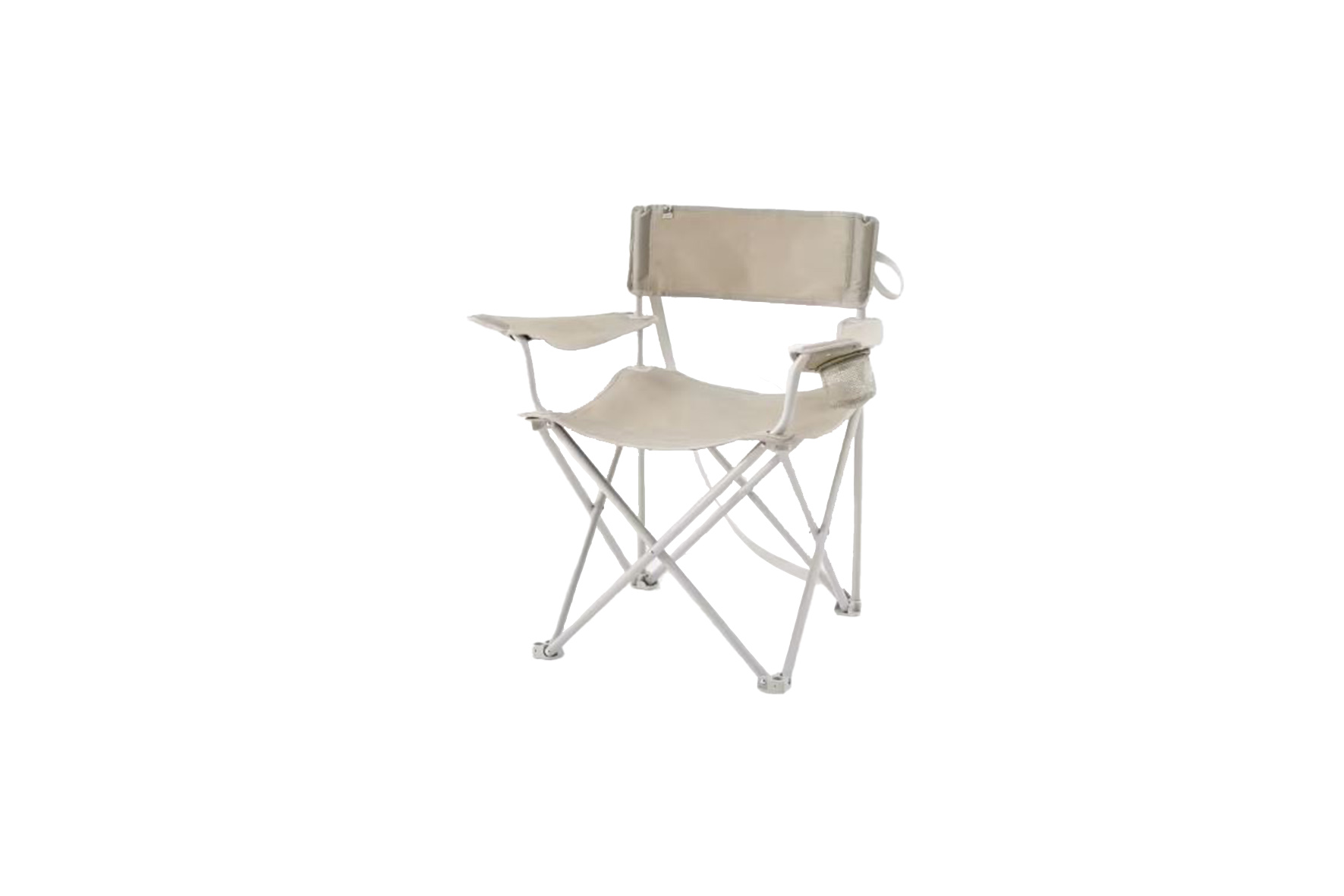 Campingstoel met armleuning beige