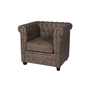 Chesterfield fauteuil taupe L83xB72xH75,5