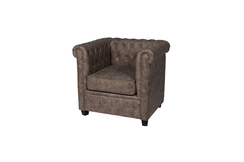 Chesterfield armchair taupe L83xW72xH75,5