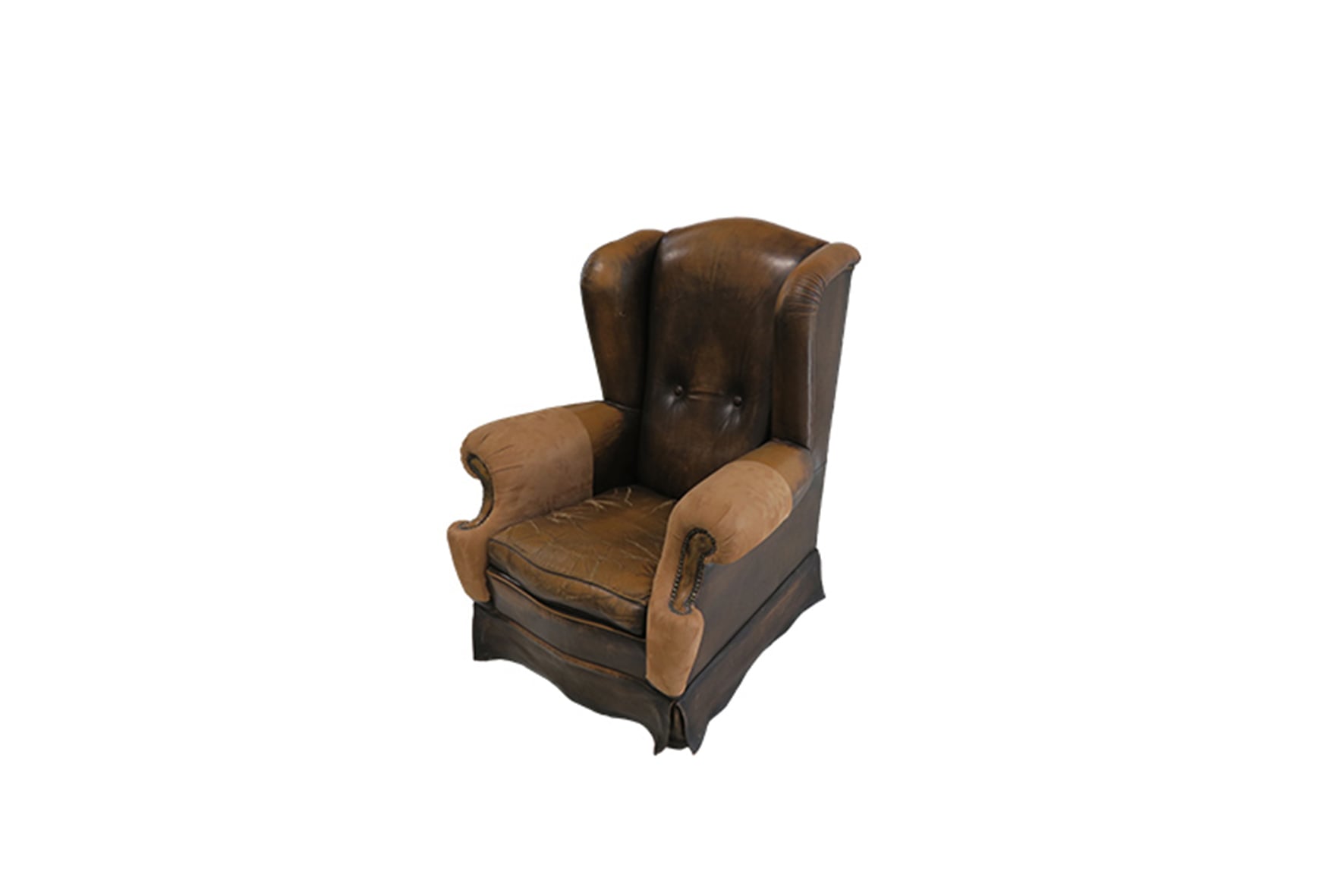Chesterfield wing chair lived-through L95xW75xH106