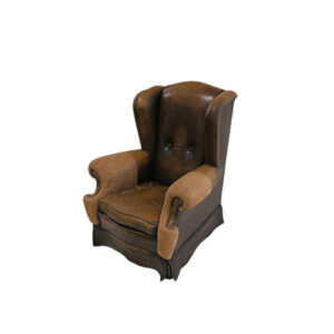 Chesterfield oorfauteuil doorleefd L95xB75xH106