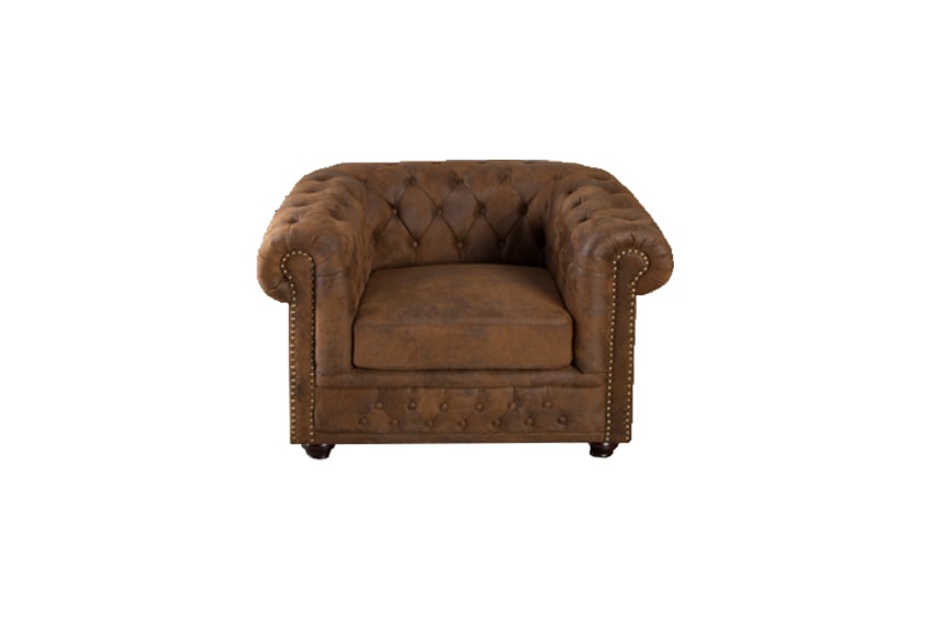 Chesterfield armchair brown  L110xW85xH75