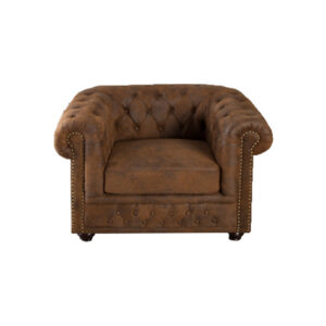 Chesterfield fauteuil bruin L110xB85xH75