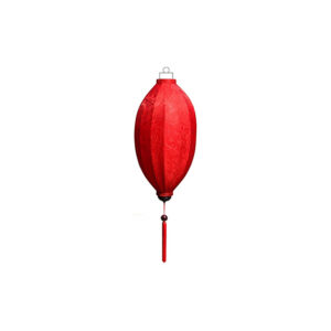 Chinese lampion stof rood cilinder Ø22xH65