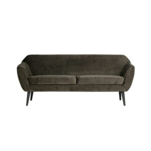 Cosmo Velvet 2-seater sofa warm green L187xW82xH75