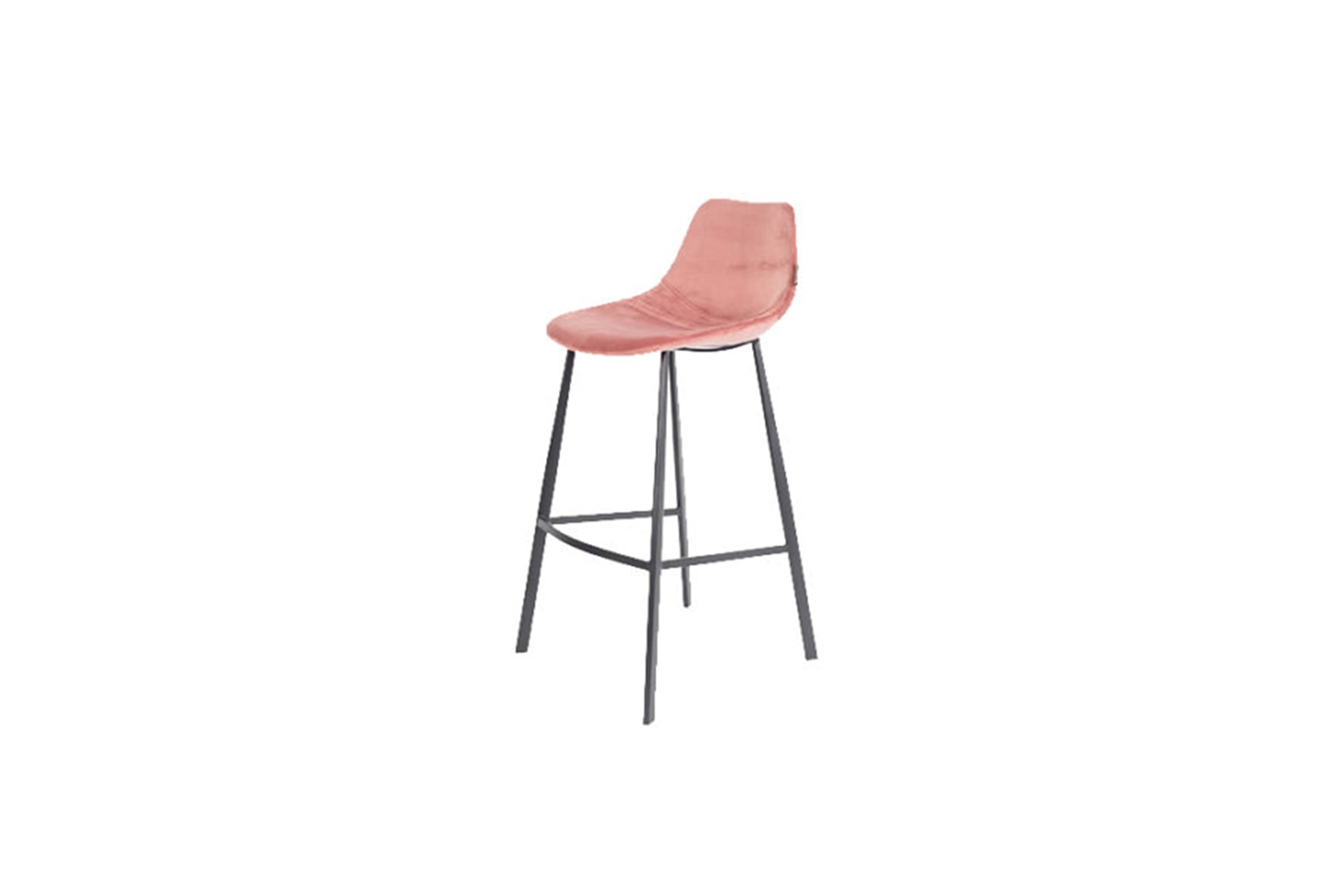 Cosmo Velvet barstool pink H80