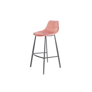 Cosmo Velvet barkruk oud roze H80