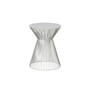 Cosmo Velvet side table wire antique beige Ø35xH46