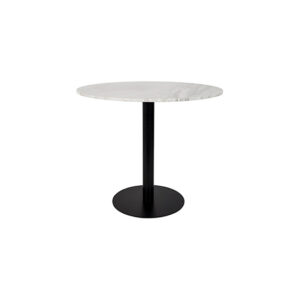 Cosmo Velvet dinertafel marmer met zwarte poot Ø90xH77