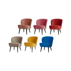 Cosmo Velvet fauteuil L70xB59xH71 (diverse kleuren)