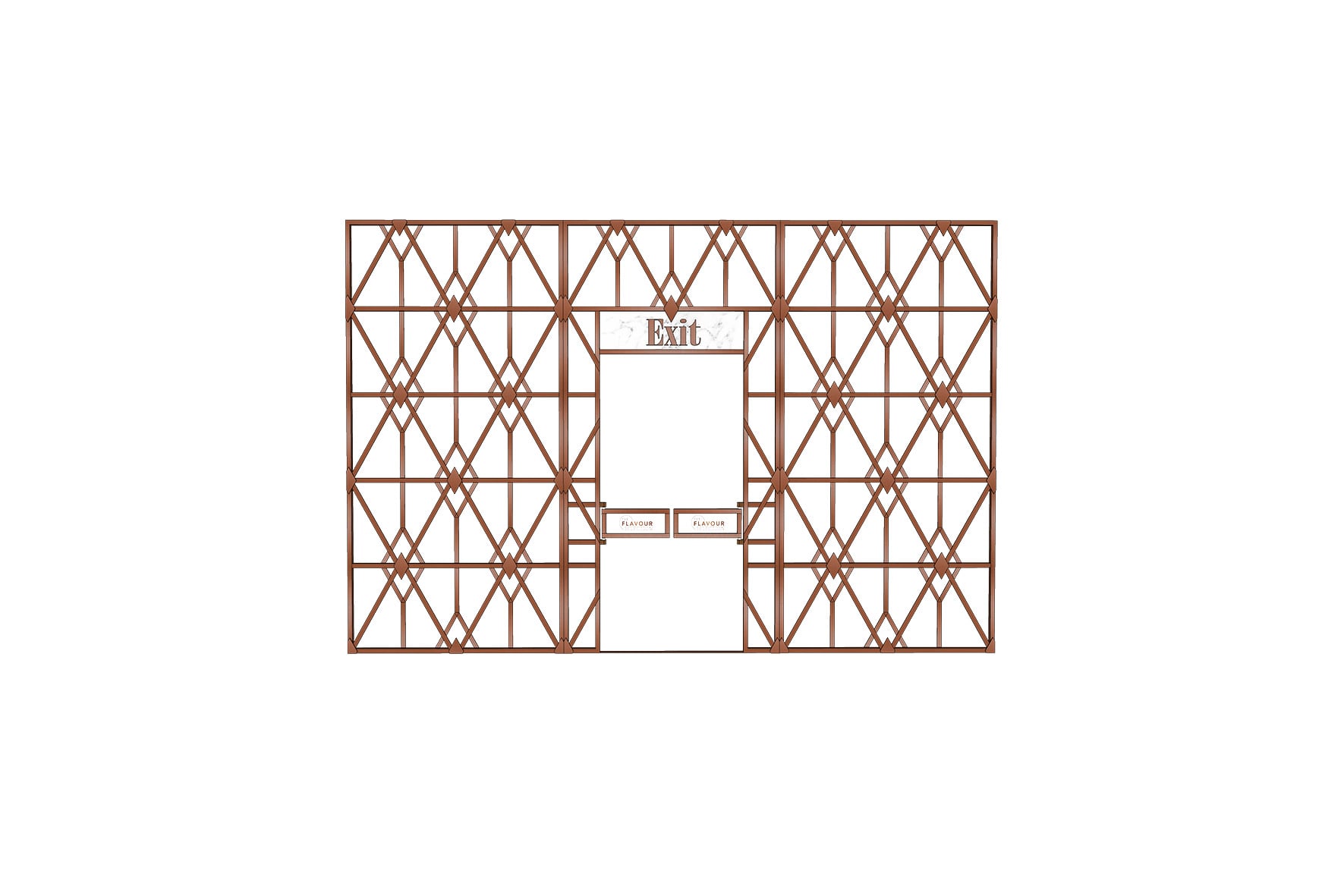 Cosmo Velvet frame exit L450xH300