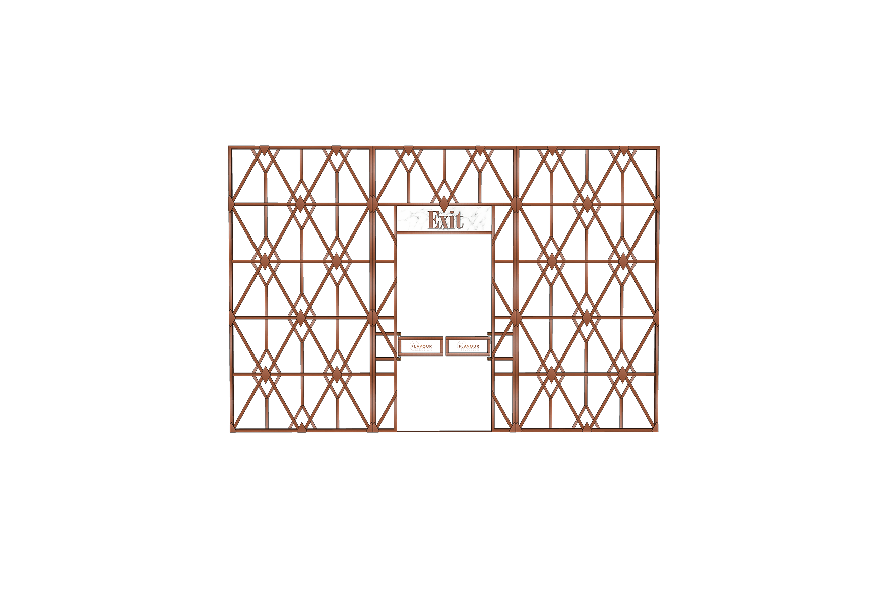Cosmo Velvet frame exit L450xH300