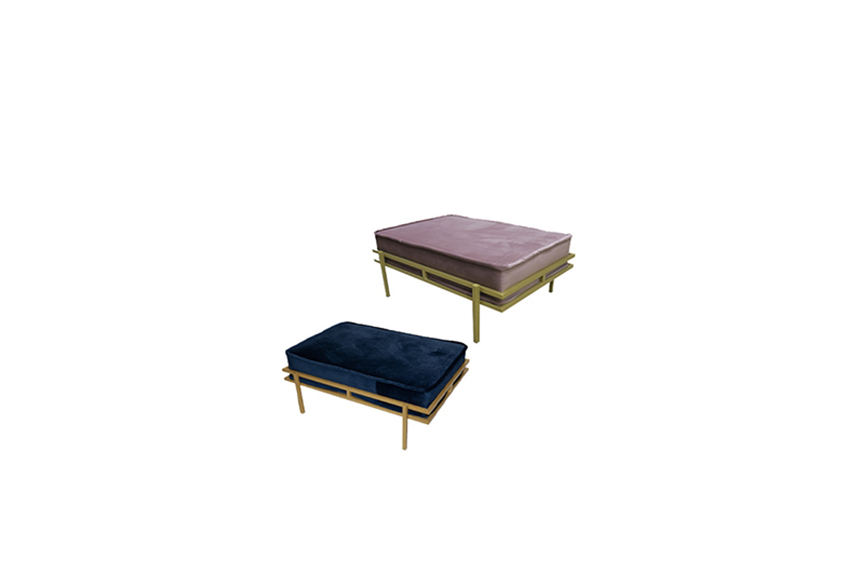 Cosmo Velvet loungebank L120xB80 (diverse kleuren)