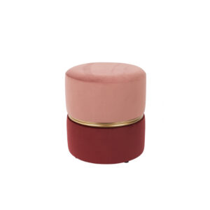 Cosmo Velvet poef candy roze Ø36xH40,5