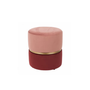 Cosmo Velvet poef candy roze Ø36xH40,5