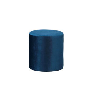 Cosmo Velvet poef donkerblauw Ø40xH37
