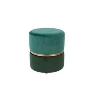 Cosmo Velvet poef forest groen Ø36xH40,5
