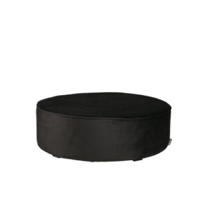 Cosmo Velvet poef laag antraciet Ø78xH26