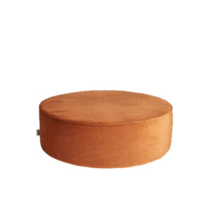 Cosmo Velvet poef laag roest Ø78xH26