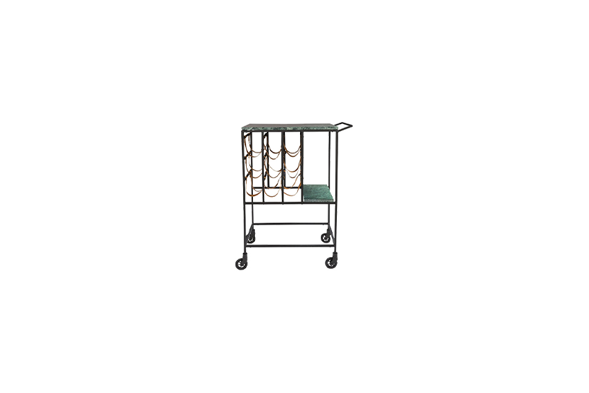 Cosmo Velvet serveer trolley emerald L65xB36xH87