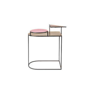 Cosmo Velvet side table geometric L60xW52xH62