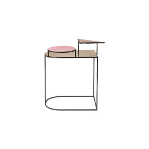 Cosmo Velvet bijzettafel geometrisch roze L60xB52xH62