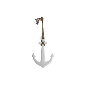 Deco | Anker wit hout met touw L58,5xB40