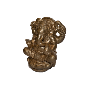 Deco | Ganesha beeld gietsteen goudkleurig L22xB30xH40