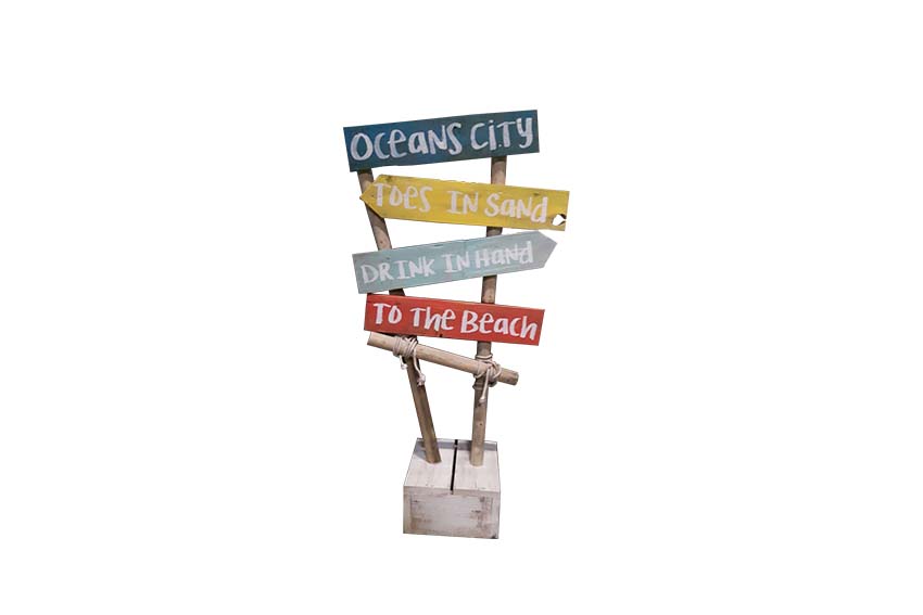 Beach branding paal met branding H250