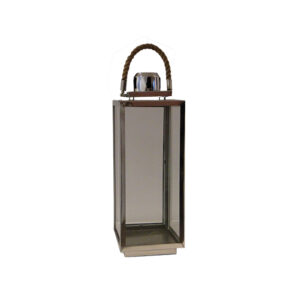 Lantaarn | Glas metaal groot L20xB20xH57