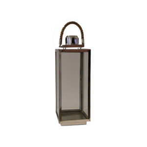 Lantaarn | Glas metaal groot L20xB20xH57
