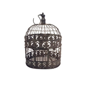 Deco | Vintage birdcage brown oval large