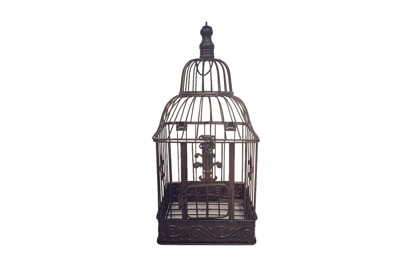 Deco | Vintage birdcage brown square
