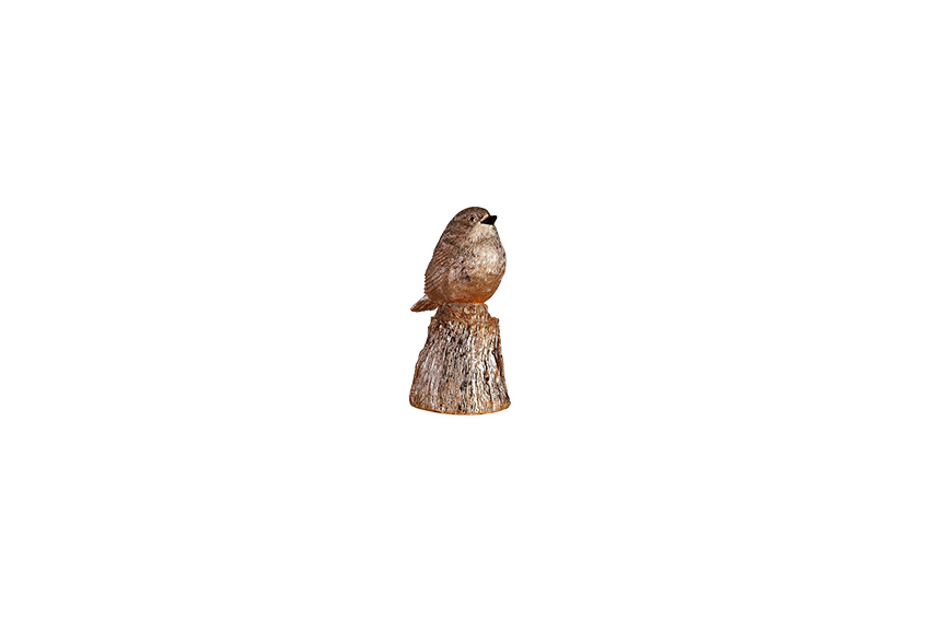 Deco | Singing bird pink copper L18,5xW22,5xH41