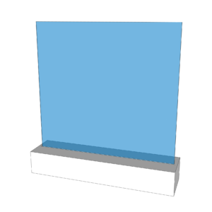 Decorpaneel blauw rechthoek L119xH130 (set)