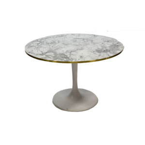 Cosmo Velvet dinertafel marmer met koperen rand Ø119xH75