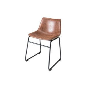 Brooklyn dinerstoel leer vintage bruin L57xB47xH74