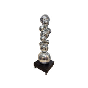 Disco ball pole on wheels L60xW60xH200cm
