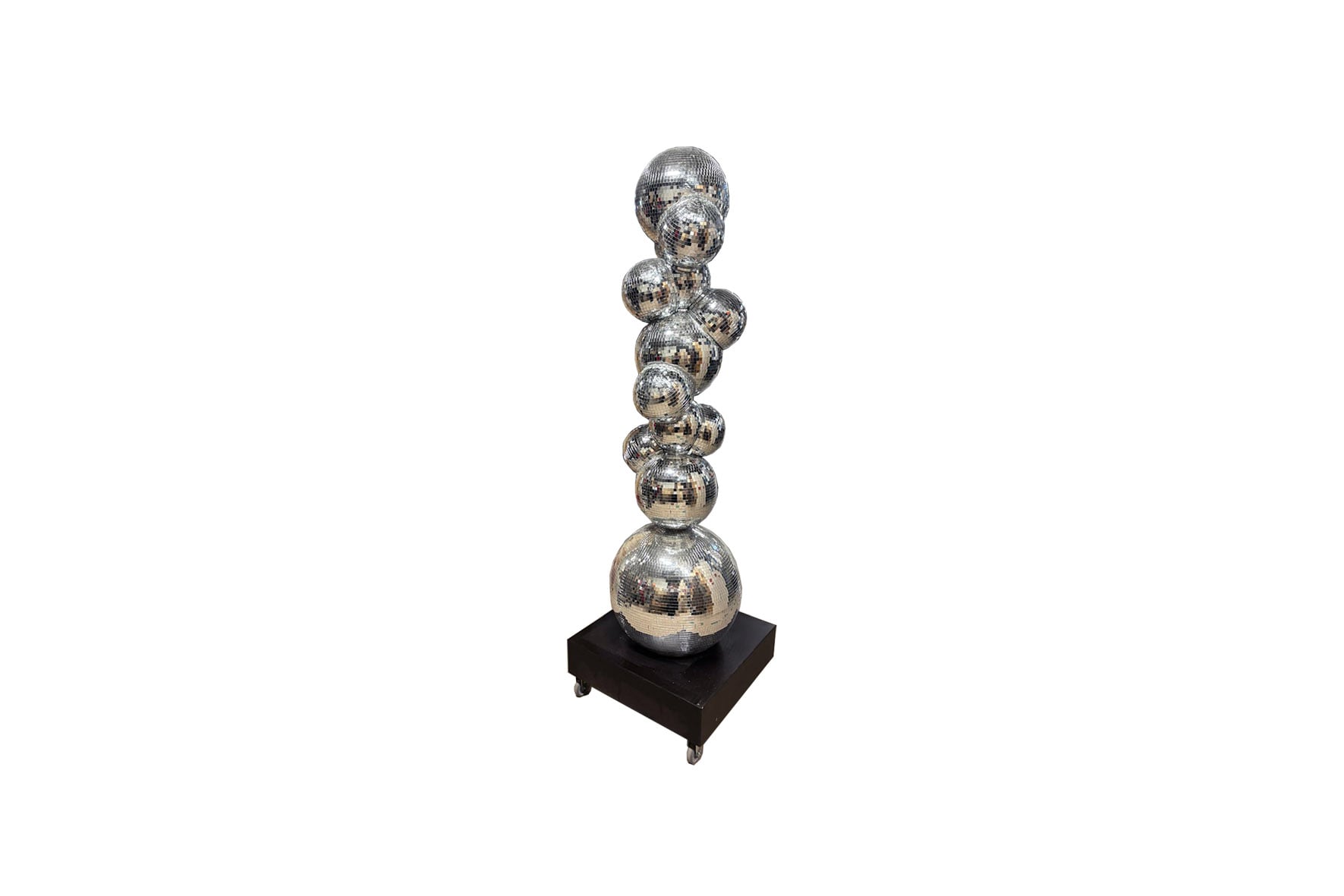 Discobollenpaal op wielen L60xB60xH200