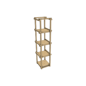 Display stand natural wood L62xW62xH250