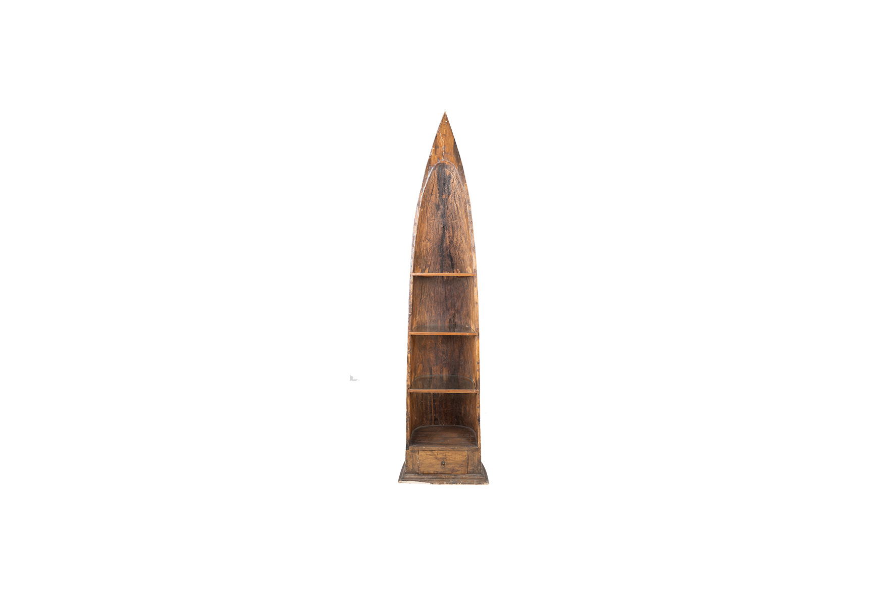 Display cabinet canoe with glass plates L50xW35xH250 (set)