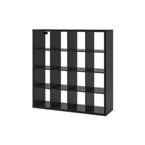 Display cabinet brown/black with 16 open rooms L147xW40xH147