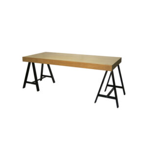 Brooklyn dinertafel lang zwarte schragen L180xB80xH78
