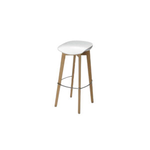 Kopenhagen barstool white with light base H90