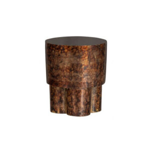 Eco Chique bijzettafel metaal bruin melange Ø36xH42