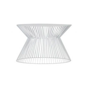 Eco Chique bijzettafel trapezium wire wit Ø60xH40