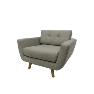 Eco Chique fauteuil lichtgrijs met armleuning L101xB94xH78