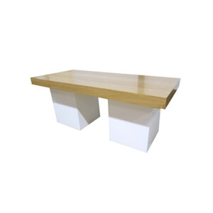 Eco Chique lounge table long white columns L180xW80xH72