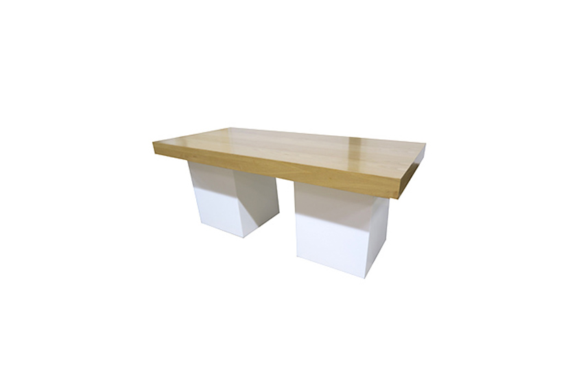 Eco Chique lounge table long white columns L180xW80xH72