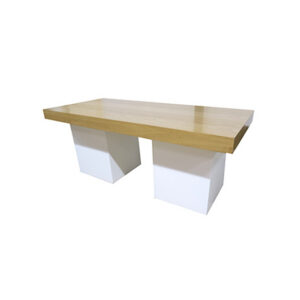 Eco Chique loungetafel lang witte zuil L180xB80xH72